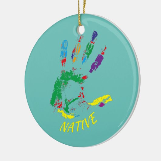 Handprint Indigene Indigene Stämme Keramik Ornament (Links)
