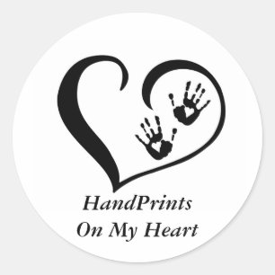 HandPrint Logoaufkleber Runder Aufkleber