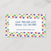 Handprint MOMY-Calling Card Telefonnummerkarte (Rückseite)