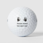 Handprints Bester Vater Golfball (Vorderseite)