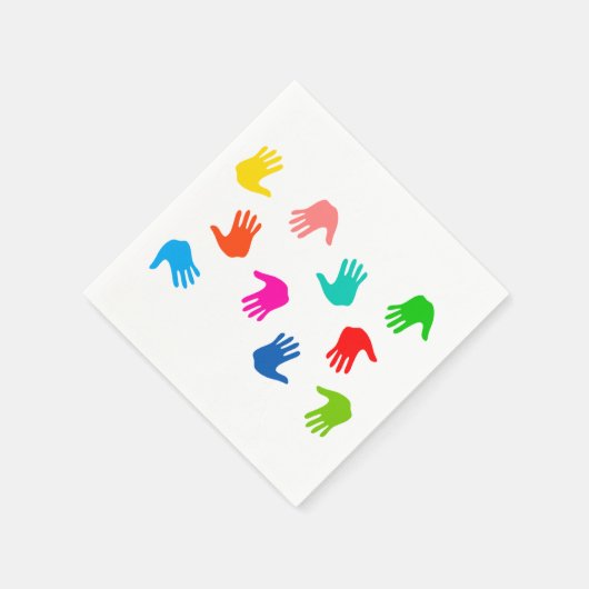 Handprints Paper Napkins Serviette (Ecke)