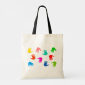 Handprints Tote Bag Tragetasche (Rückseite)