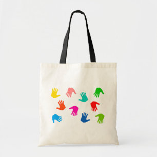 Handprints Tote Bag Tragetasche