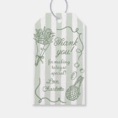 Handrawn Fresh off Market Brautparty Geschenkanhänger (Vorderseite)