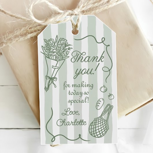 Handrawn Fresh off Market Brautparty Geschenkanhänger