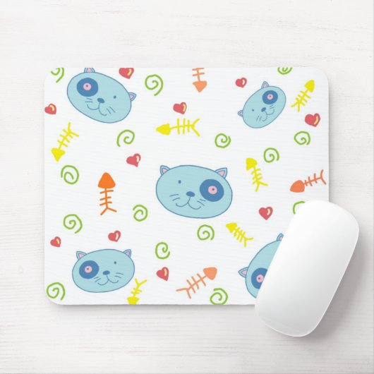 Handrawn Kätzchen Mousepad (Mit Mouse)
