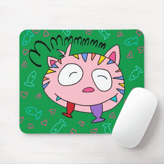 Handrawn Kitty-Liebe-Fische Mousepad (Mit Mouse)