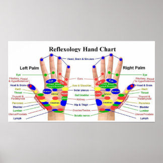 Handreflexologie 22x12" poster