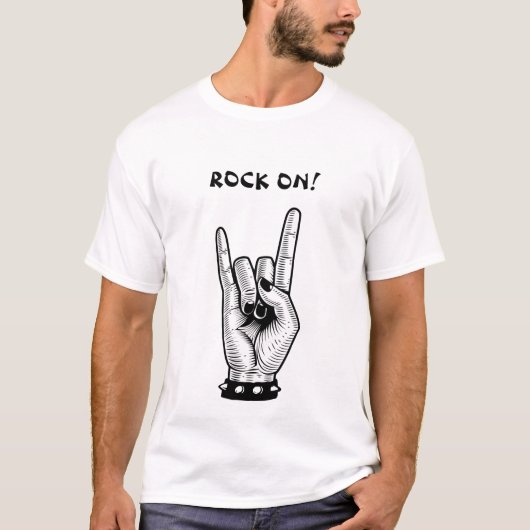 Handrocker Hörer Signature Art Illustration T-Shirt (Vorderseite)
