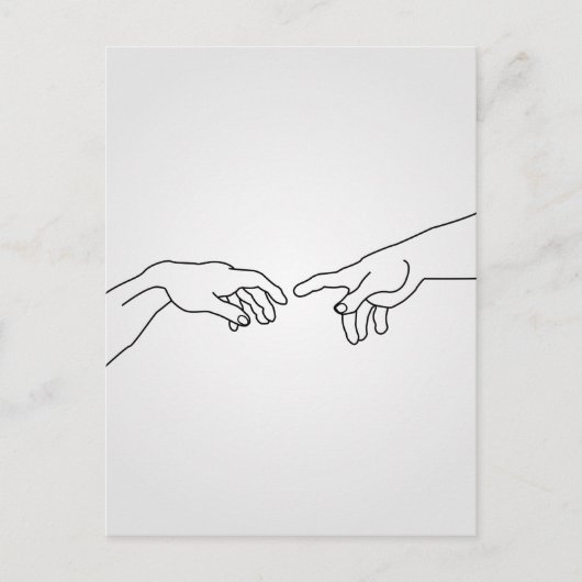 Hands, die die Erstellung von Adam anzeigen Postkarte (Vorderseite)