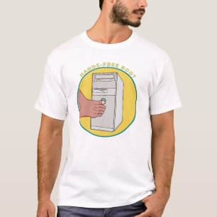 Hands-Free-Start Vintage-Computer-Turm Lustiger Ga T-Shirt