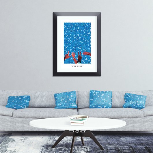 Hands für die Liebe grafischer Grafiken mit gemisc Poster