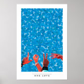 Hands für die Liebe grafischer Grafiken mit gemisc Poster (Vorne)