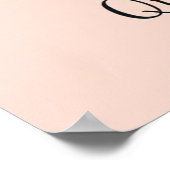 Hands halten Crescent Moon Line Art Poster (Ecke)