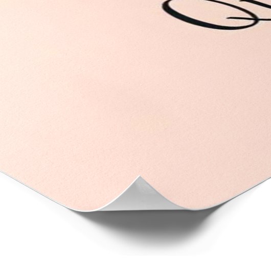 Hands halten Crescent Moon Line Art Poster (Ecke)