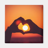 Hands Heart Symbol Liebe Magnet (Vorne)