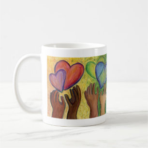 Hands & Herz Diversity Liebe Art Custom Kaffee Tas Kaffeetasse