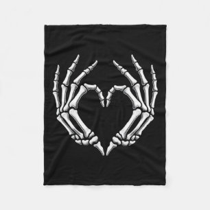 Hands Herz signieren Retro Halloween Kostüm Frauen Fleecedecke