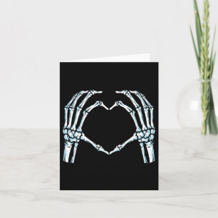 Hands Herz signieren Retro Halloween Kostüm Frauen Karte
