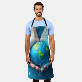 Hands Holding Earth Apron Schürze (Getragen)