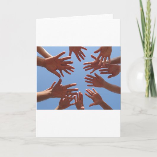 Hands In - Teamwork Karte (Vorderseite)