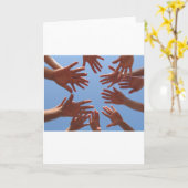 Hands In - Teamwork Karte (Gelbe Blume)