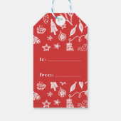 ・ Hands Mittens Winter Holiday Geschenkanhänger (Rückseite)