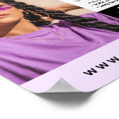 Hands & Moon Phase Massage Reiki Logo Marketing Poster (Ecke)