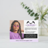 Hands & Moon Phase Massage Reiki Logo Marketing Postkarte (Stehend Vorderseite)