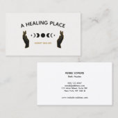 Hands Moon Phases Energy Worker Visitenkarte (Vorne/Hinten)