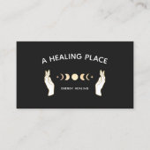 Hands Moon Phases Energy Worker Visitenkarte (Vorderseite)