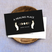 Hands Moon Phases Energy Worker Visitenkarte