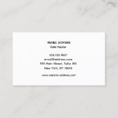 Hands Moon Phases Energy Worker Visitenkarte (Rückseite)