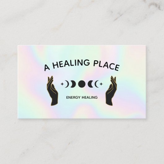 Hands Moon Phases Energy Worker Visitenkarte (Vorderseite)