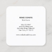 Hands Moon Phases Universe Stars Quadratische Visitenkarte (Rückseite)