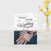 Hands of a Gay Wedding Couple with Rings Karte (Gelbe Blume)