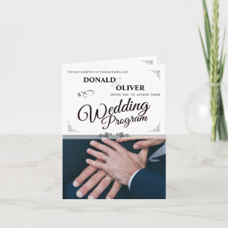 Hands of a Gay Wedding Couple with Rings Karte
