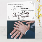 Hands of a Gay Wedding Couple with Rings Karte (Gelbe Blume)