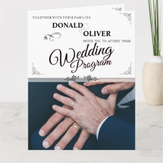 Hands of a Gay Wedding Couple with Rings Karte