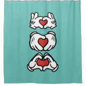 Hands of heart duschvorhang (Vorderseite)
