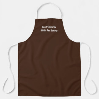 Hands Off Apron in Brown Schürze