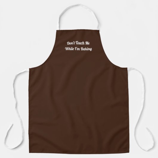Hands Off Apron in Brown Schürze (Vorderseite)