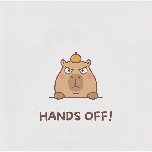 HANDS OFF! AUFKLEBER (Vorderseite)