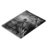 Hands Off! Creepy Notes Inside. Skeleton Notizblock (Linke Seite)