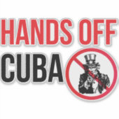 Hands Off Cuba Aufkleber (Vorderseite)