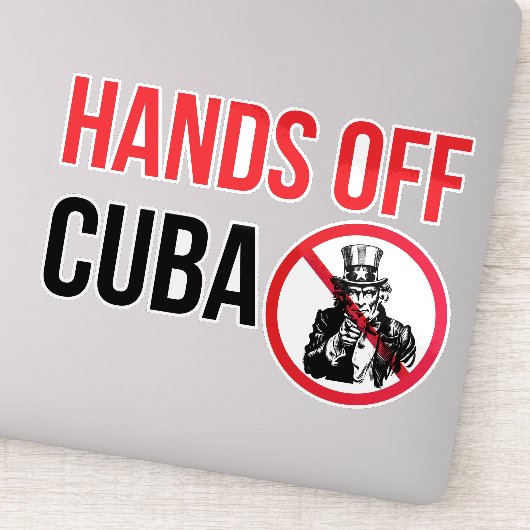 Hands Off Cuba Aufkleber (Detail)