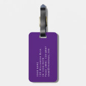 Hands Off Funny Design Benutzerdefinierter Text Gepäckanhänger (Rückseite vertikal)