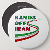 Hands Off Iran Button (Vorne & Hinten)
