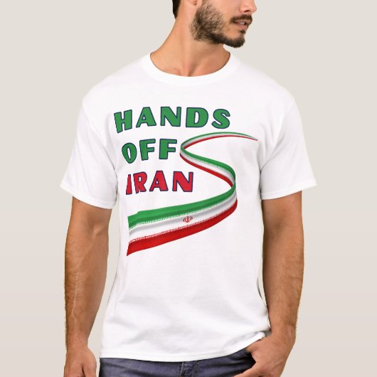 Hands Off Iran T-Shirt (Vorderseite)