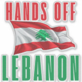 Hands Off Lebanon Aufkleber (Vorderseite)